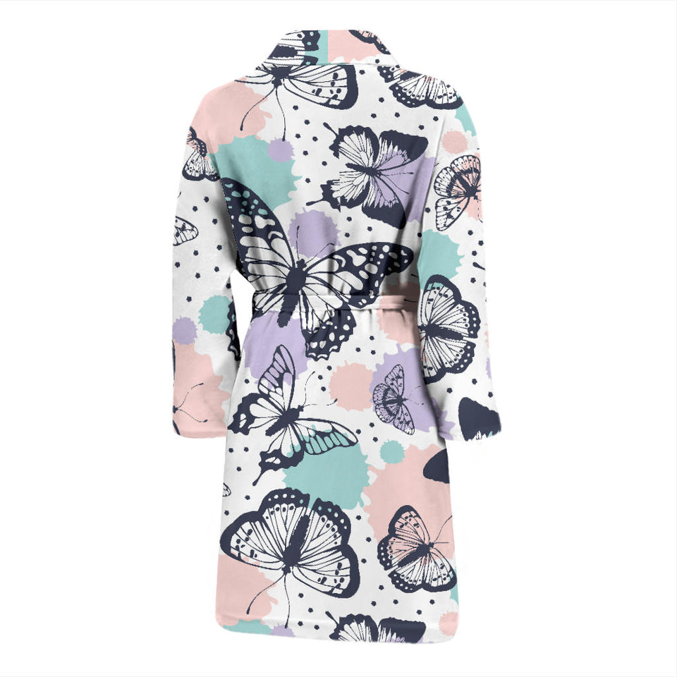 Butterfly Pattern Men'S Bathrobe