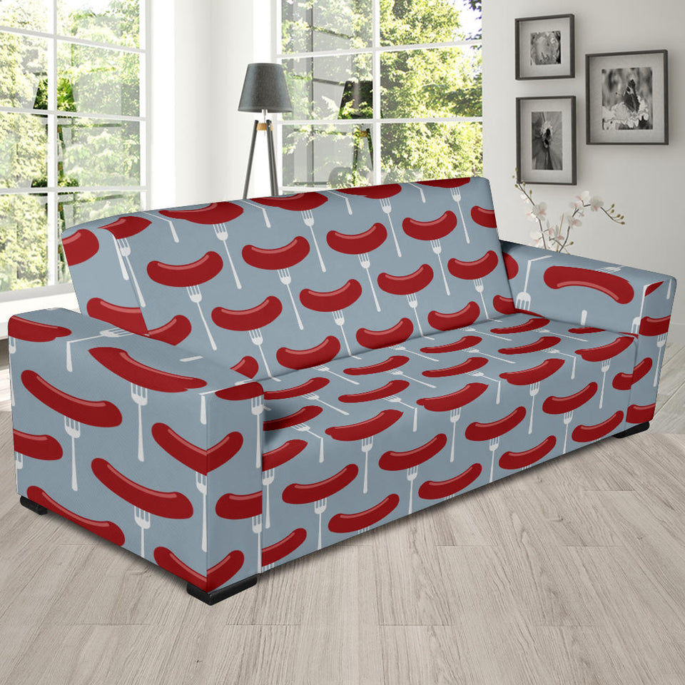Sausage Pattern Print Design 02  Sofa Slipcover