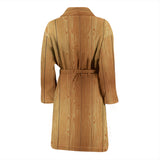 Wood Printed Pattern Print Design 05 Men's Bathrobe