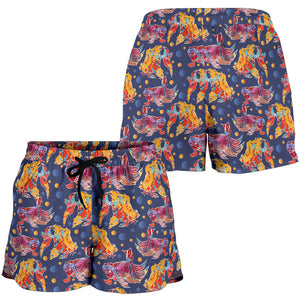 Goldfish Pattern Print Design 05 Women Shorts