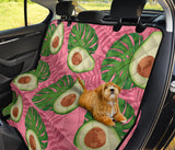 Avocado Slices Leaves Pink Back Ground Dog Car Seat Covers