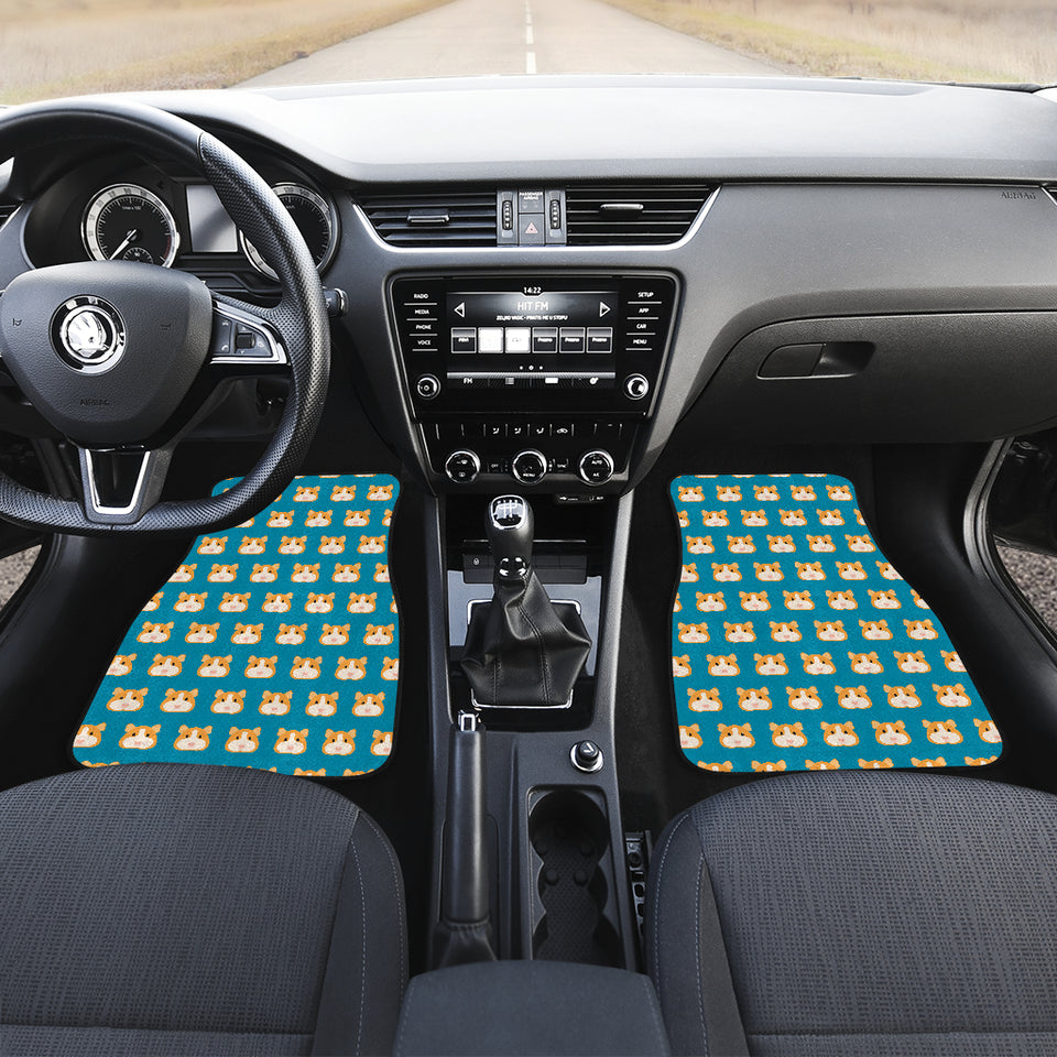 Guinea Pig Pattern Print Design 03 Front Car Mats