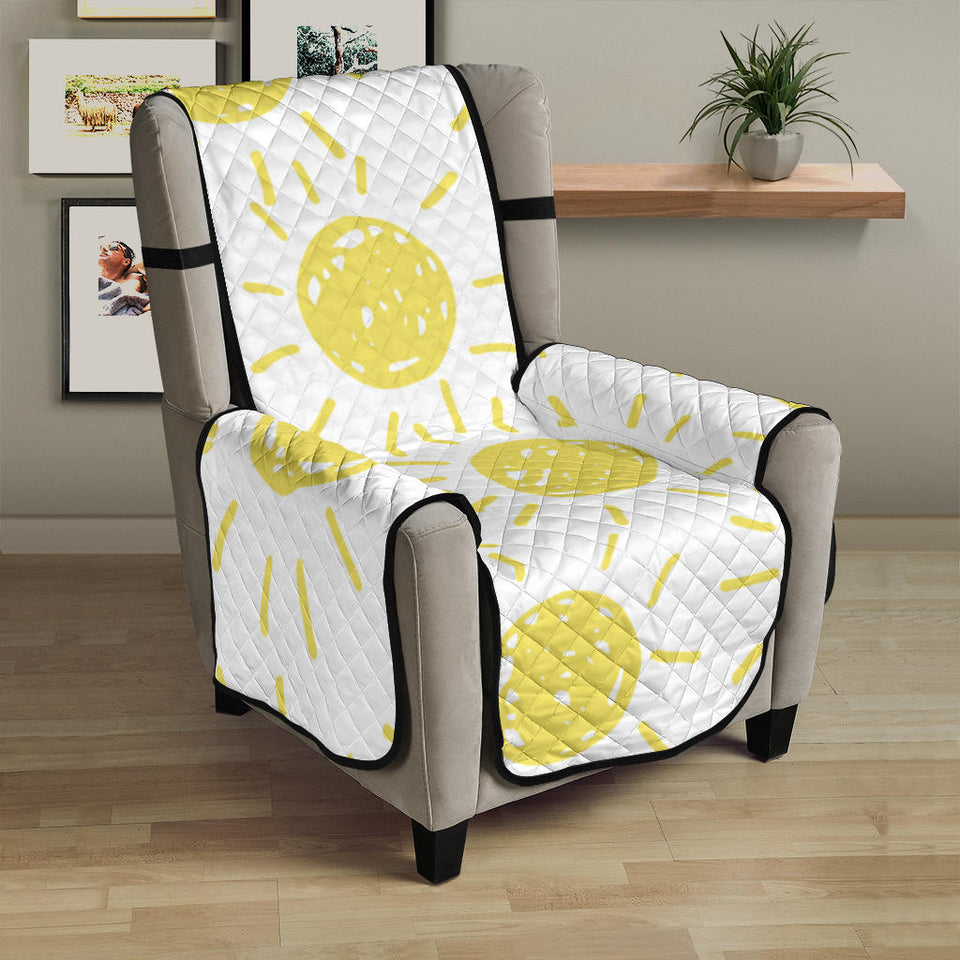 hand drawn sun pattern Chair Cover Protector