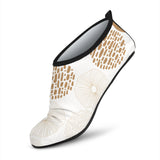 Gold Texture Mushroom Pattern Aqua Shoes