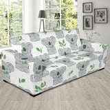 Hand Drawn Koala Leaves Pattern Sofa Slipcover