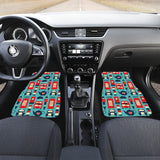 British Pattern Print Design 04 Front and Back Car Mats