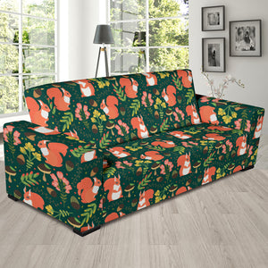 Squirrel Pattern Print Design 03  Sofa Slipcover