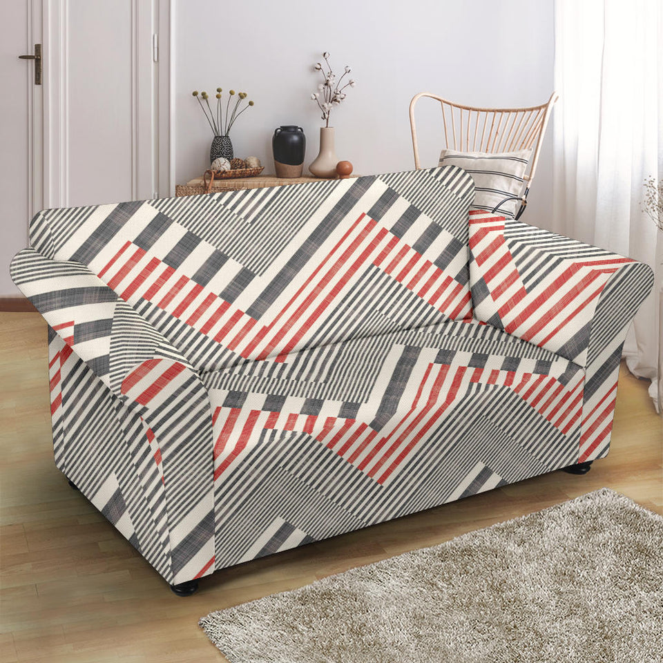 Zigzag Chevron Striped Pattern Loveseat Couch Slipcover