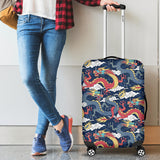 Blue Red Dragon Cloud Pattern Luggage Covers