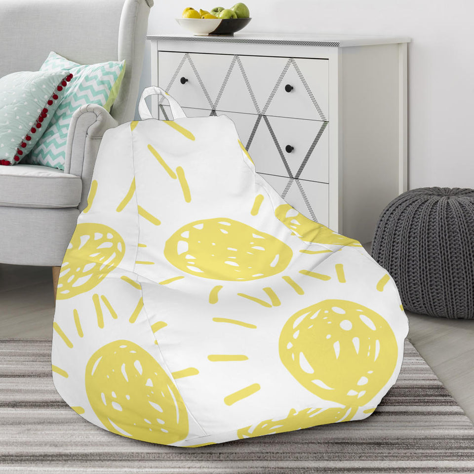 Hand Drawn Sun Pattern Bean Bag Cover