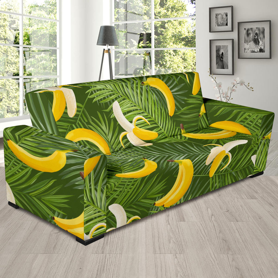 Banana Palm Leaves Pattern Sofa Slipcover