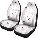 Poodle Dog Rose Cake Pattern  Universal Fit Car Seat Covers