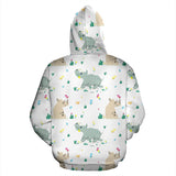 Cute Rhino Pattern Men Women Pullover Hoodie