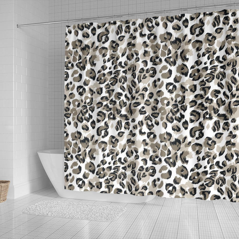 Leopard Skin Print Pattern Shower Curtain Fulfilled In US