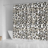 Leopard Skin Print Pattern Shower Curtain Fulfilled In US