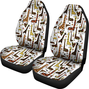Giraffe Pattern Print Design 05 Universal Fit Car Seat Covers