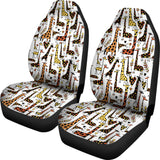 Giraffe Pattern Print Design 05 Universal Fit Car Seat Covers