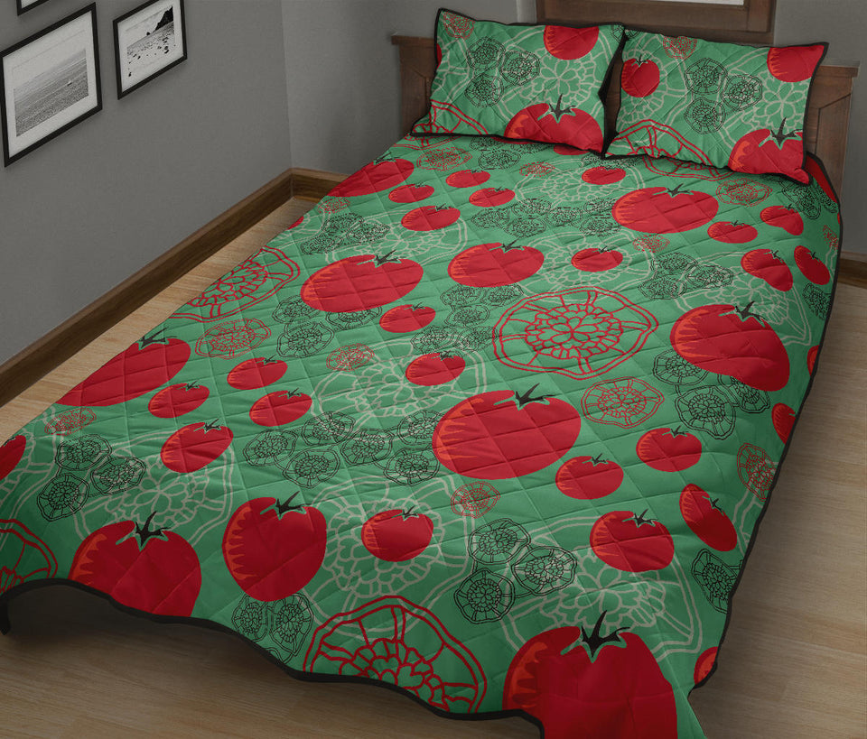 Tomato design pattern Quilt Bed Set