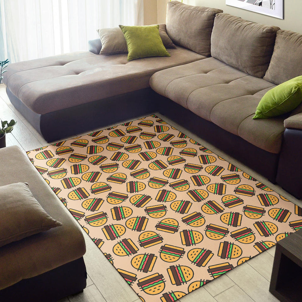 Hamburger Pattern Print Design 01 Area Rug