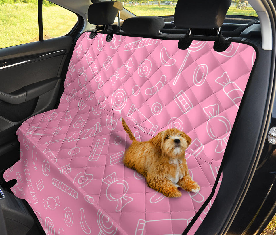 Sweet Candy Pink Background Dog Car Seat Covers