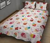 Cake cupcake design pattern Quilt Bed Set