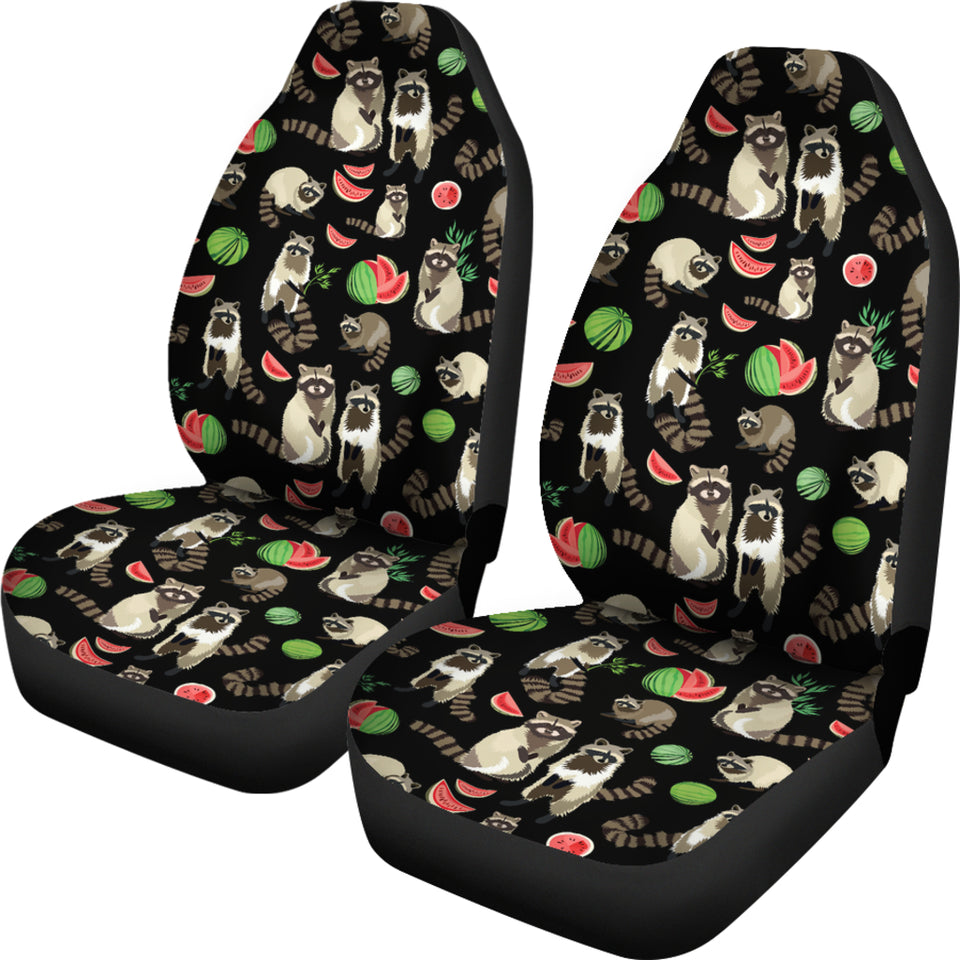 Raccoon Watermelon Pattern  Universal Fit Car Seat Covers