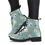 Cute Hamster Cheese Pattern Leather Boots