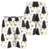 Christmas Tree Holly Snow Star Pattern Men Shorts