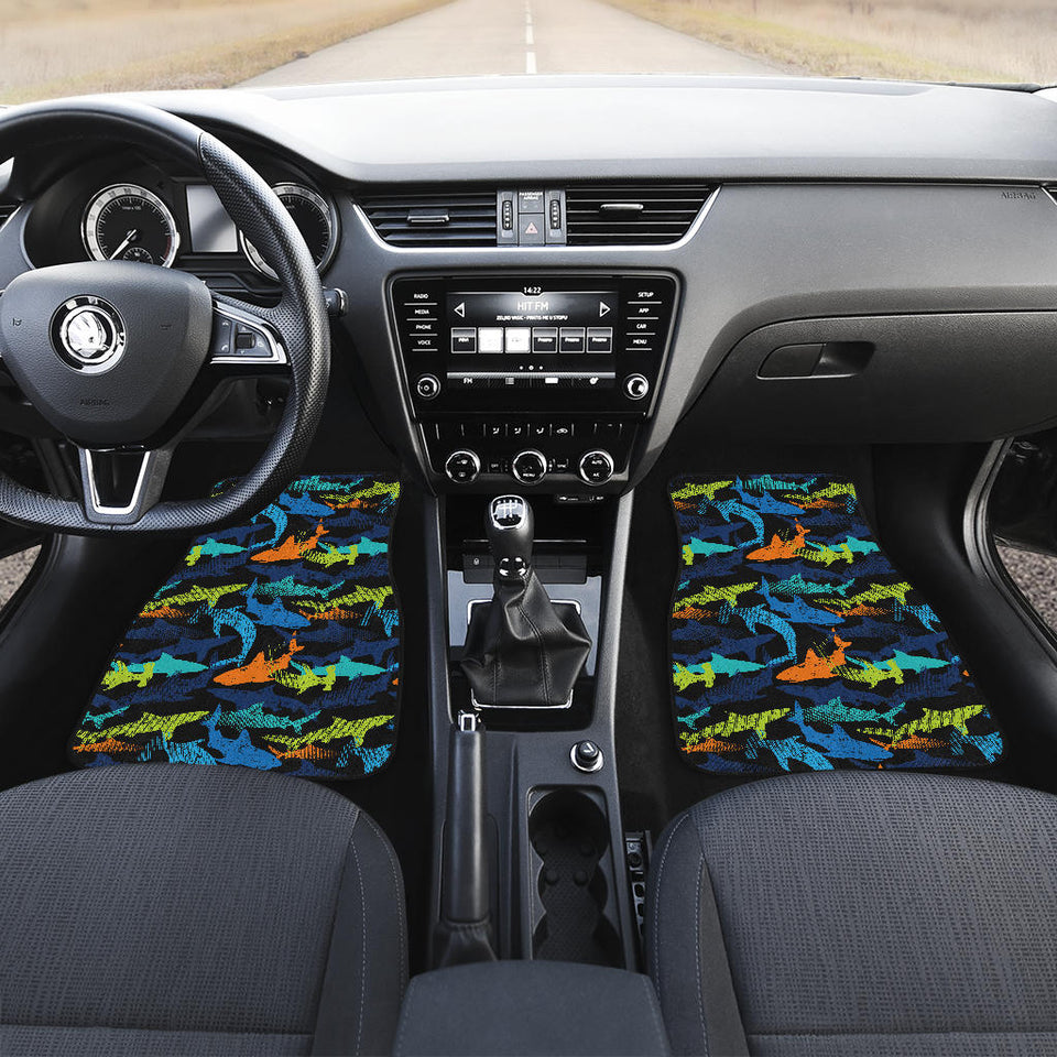 Colorful Shark Front Car Mats