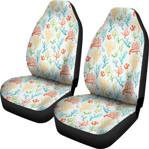 Coral Reef Pattern Print Design 02 Universal Fit Car Seat Covers