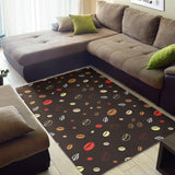 Coffee Bean Leave Pattern Area Rug