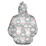 Rabbit Cloud Pattern Men Women Pullover Hoodie