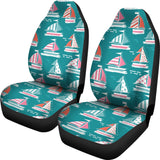 Cute Sailboat Pattern  Universal Fit Car Seat Covers