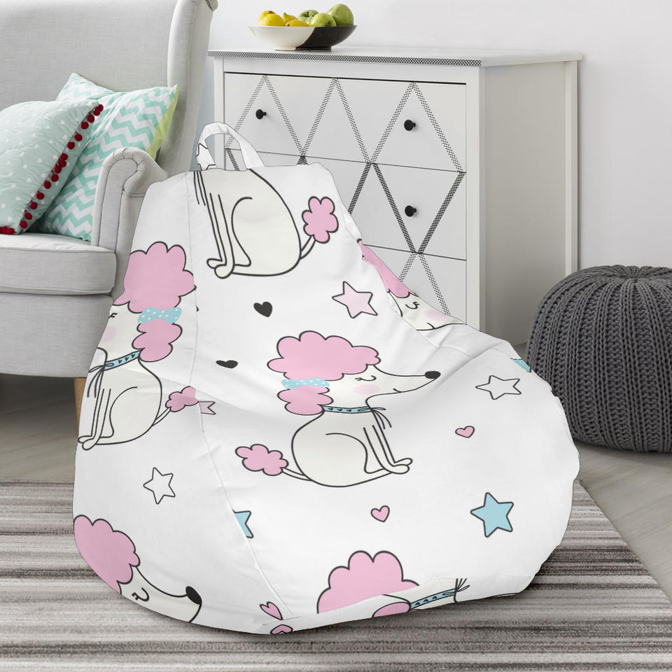 Cute Poodle Dog Star Pattern Bean Bag Cover