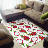 Dragon Fruits White Background Area Rug