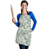 Hand Drawn Blueberry Pattern Adjustable Apron