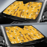 Bee Flower Pattern Car Sun Shade