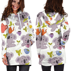 Cute Koalas Teapots Tea Women'S Hoodie Dress
