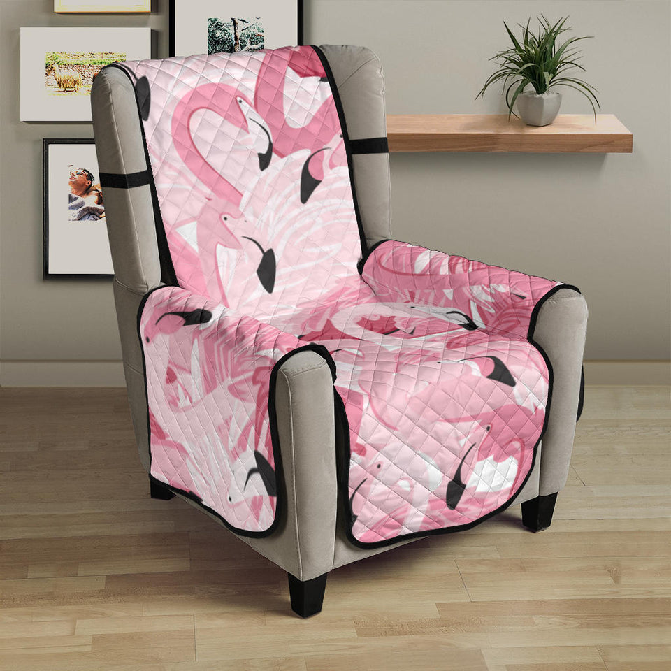 Pink flamingos pattern background Chair Cover Protector