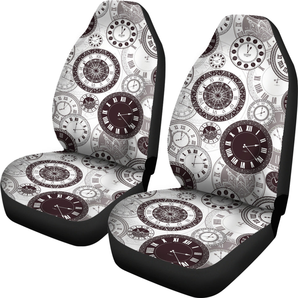Classic Vintage Clock Pattern Universal Fit Car Seat Covers