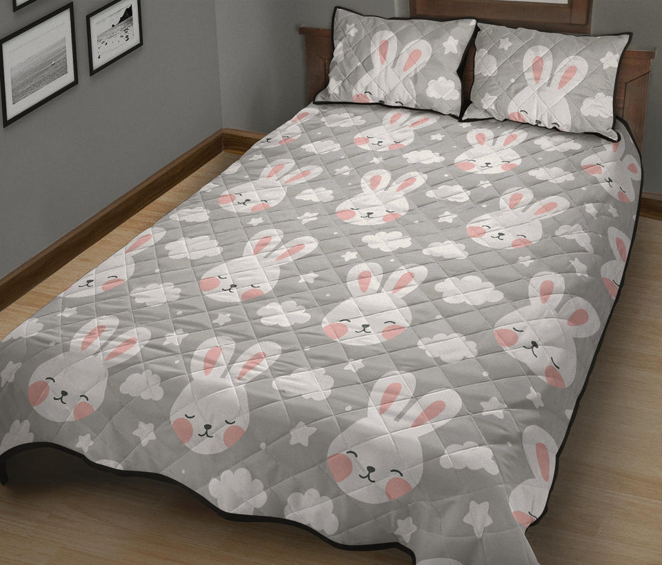 Rabbit cloud Pattern Quilt Bed Set
