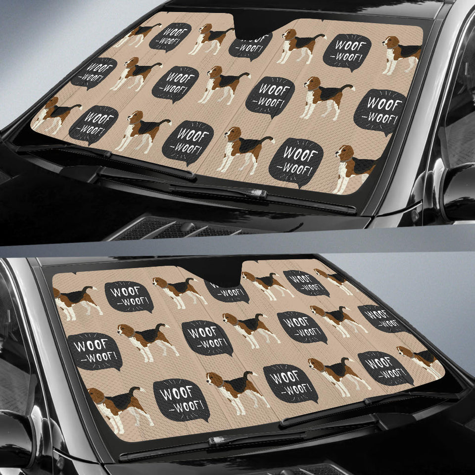 Beagle Pattern Car Sun Shade
