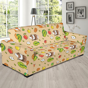 Guinea Pig Pattern Print Design 05 Sofa Slipcover