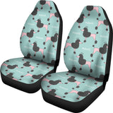 Poodle Dog Green Background  Universal Fit Car Seat Covers