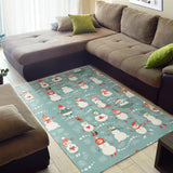 Cute Snowman Pattern Area Rug