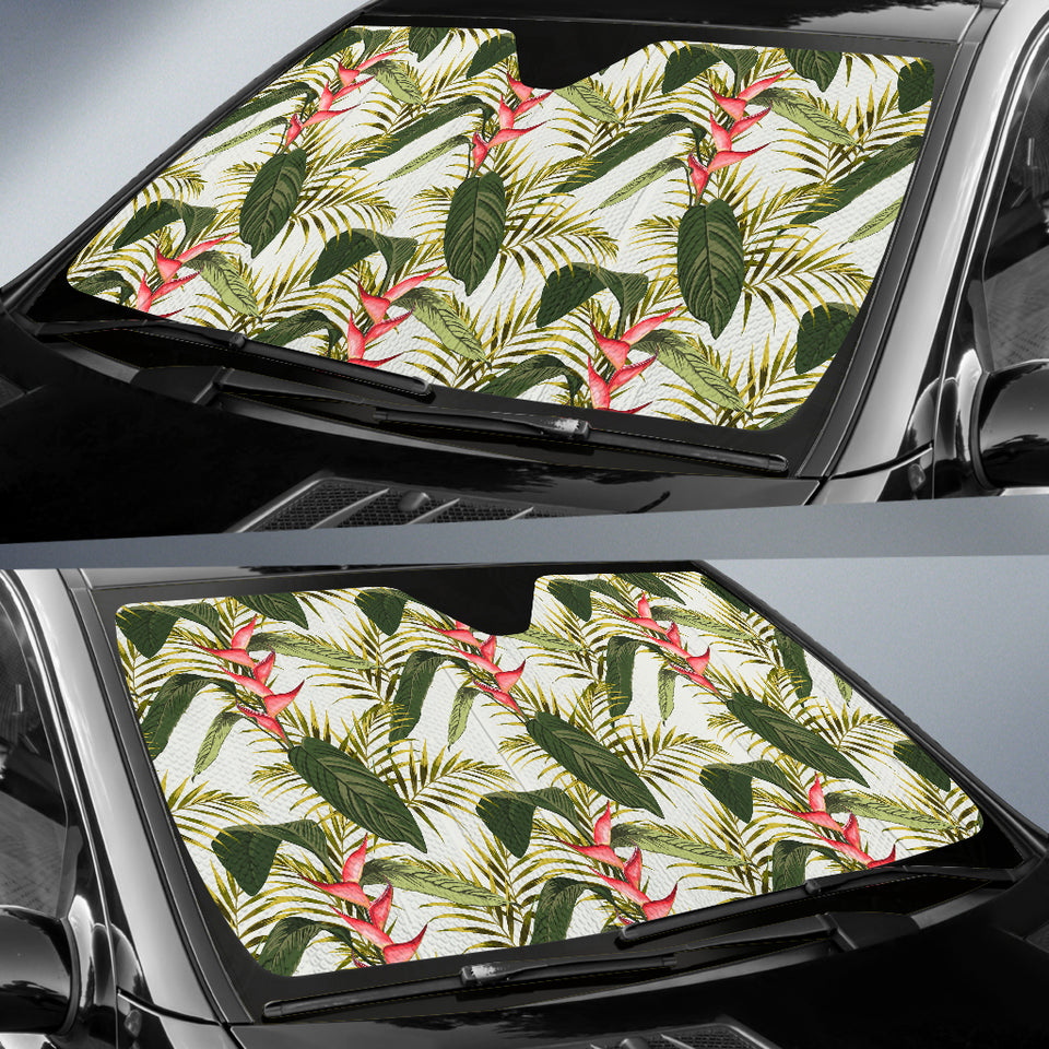 Heliconia Pattern Car Sun Shade