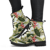 Heliconia Pattern Leather Boots