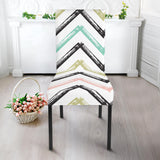Zigzag  Chevron Paint Pattern Dining Chair Slipcover