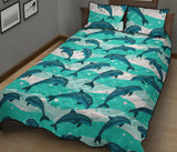 Dolphin sea pattern Quilt Bed Set