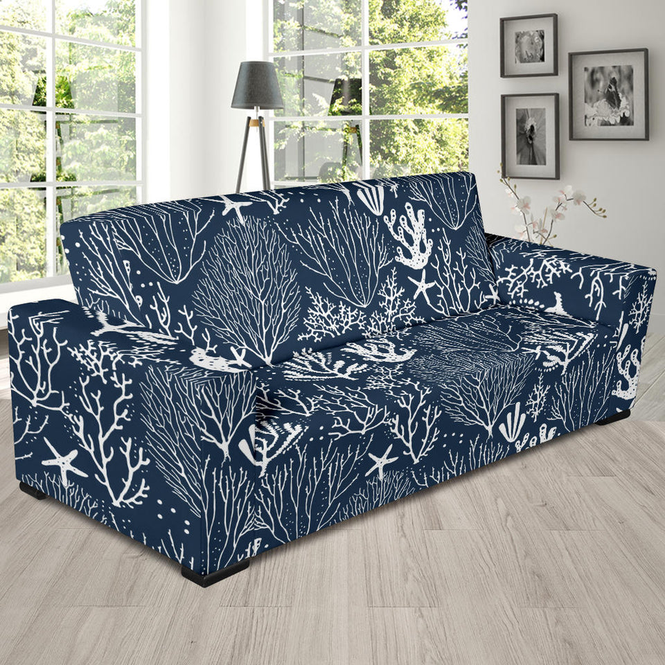 Coral Reef Pattern Print Design 05 Sofa Slipcover